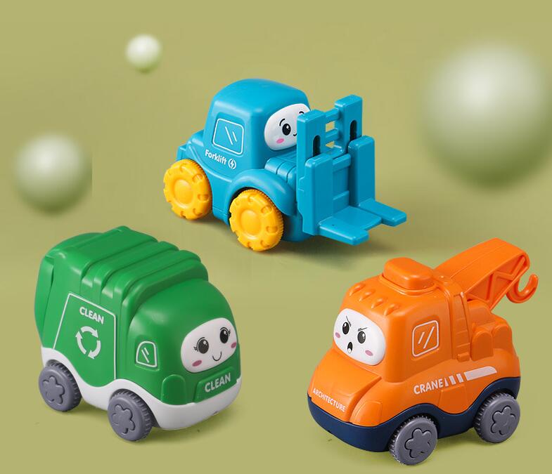 Cartoon Inertia Engineering Vehicle Toy (12 PCS)