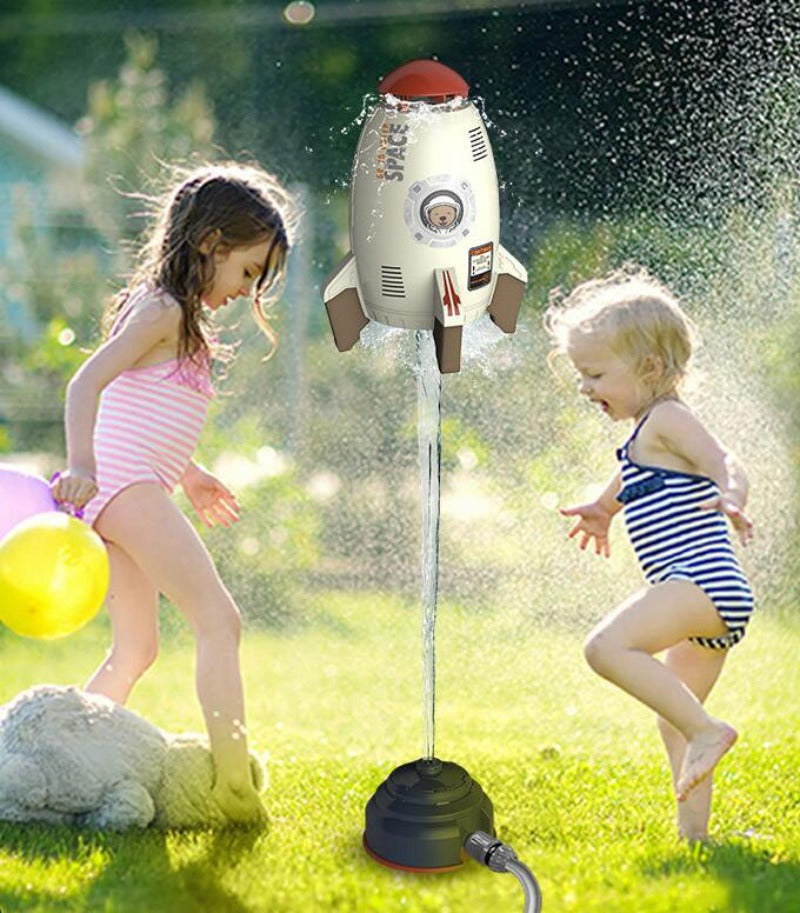 Outdoor Rocket Water Pressure Lift Sprinkler Toy, 5m Water Pipes