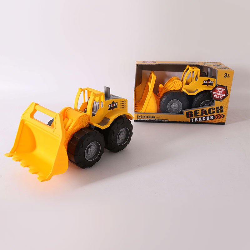 Bulldozer toy with medium