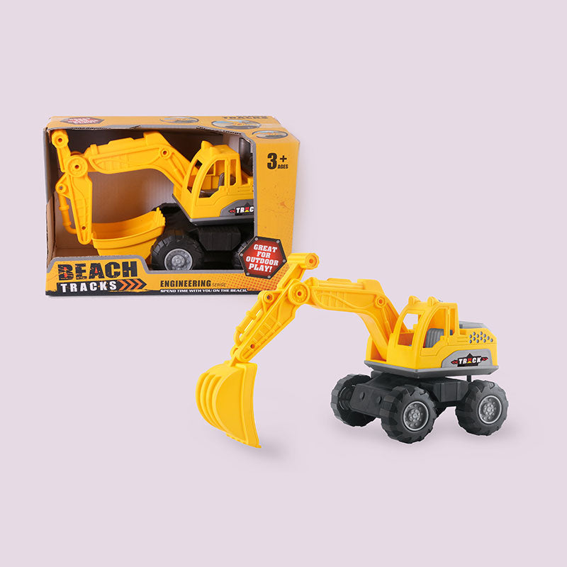 Excavator toy with medium