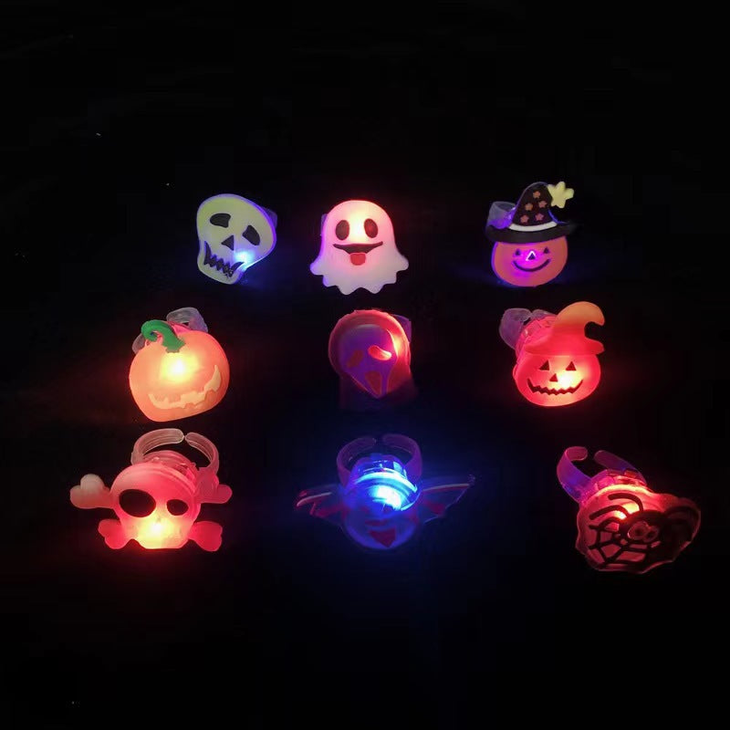 Halloween Flashing Light up Rings Halloween(50 PCS)