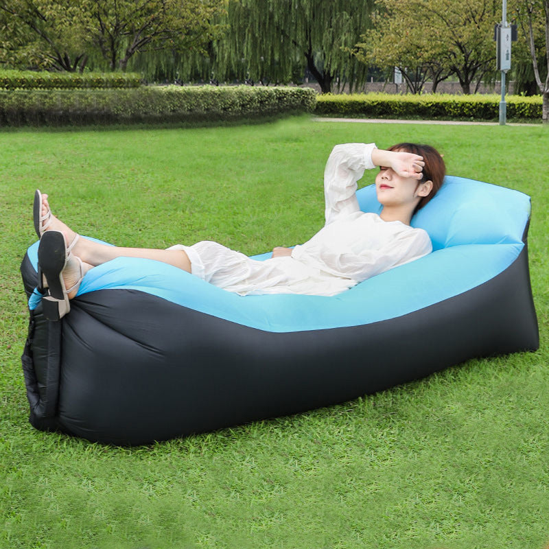 Portable Blue Self Inflatable Couch Lazy Air Sofa