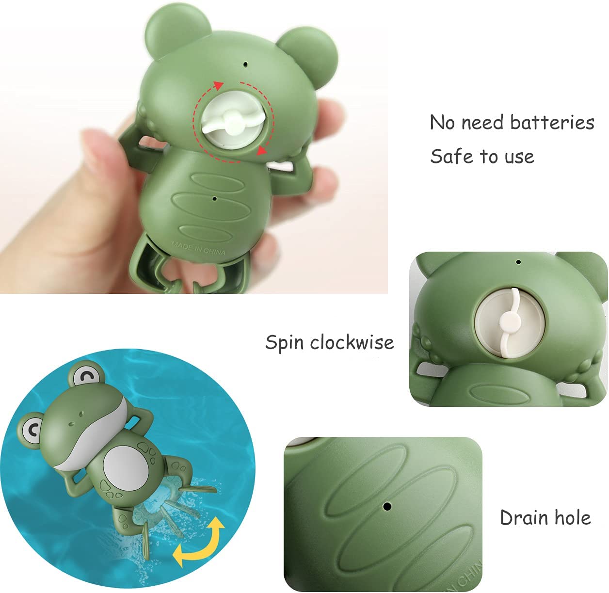 Swimming Frog Toys in Assorted Colors