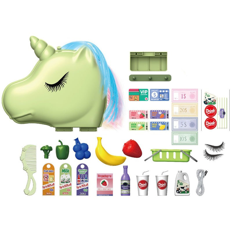 DIY supermarket shopping unicorn toy