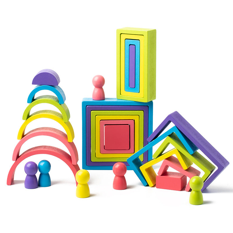 Building Blocks Puzzle, Montessori Toy