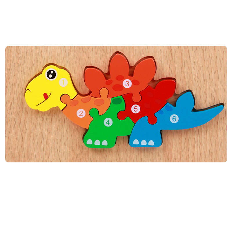 Kids Dinosaur Puzzle 5-Pack, Montessori Toys