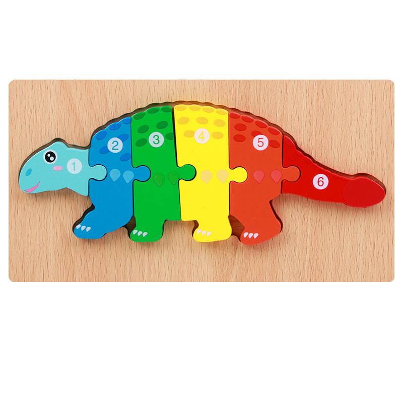 Kids Dinosaur Puzzle 5-Pack, Montessori Toys