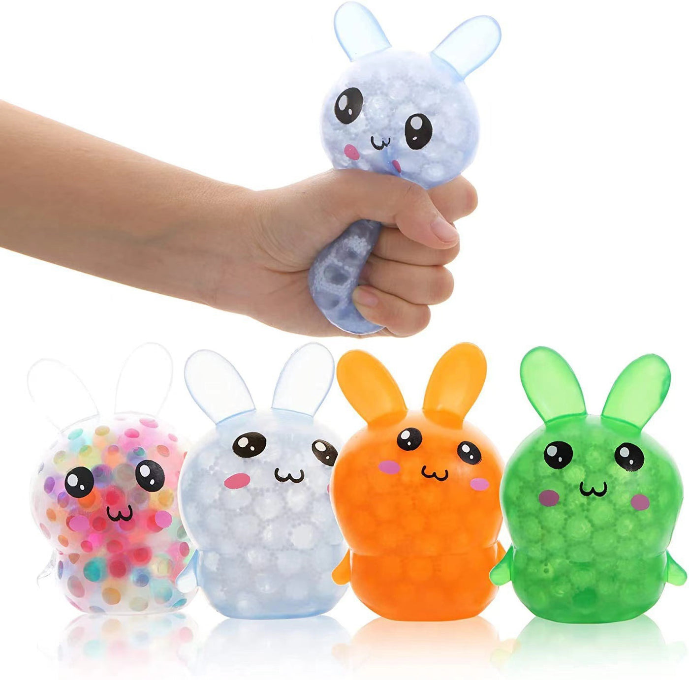 5 Pack Stuffers Squishy Easter Bunny Toys