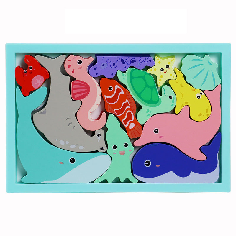 Wooden Puzzles for Kids, Montessori Learning Toy