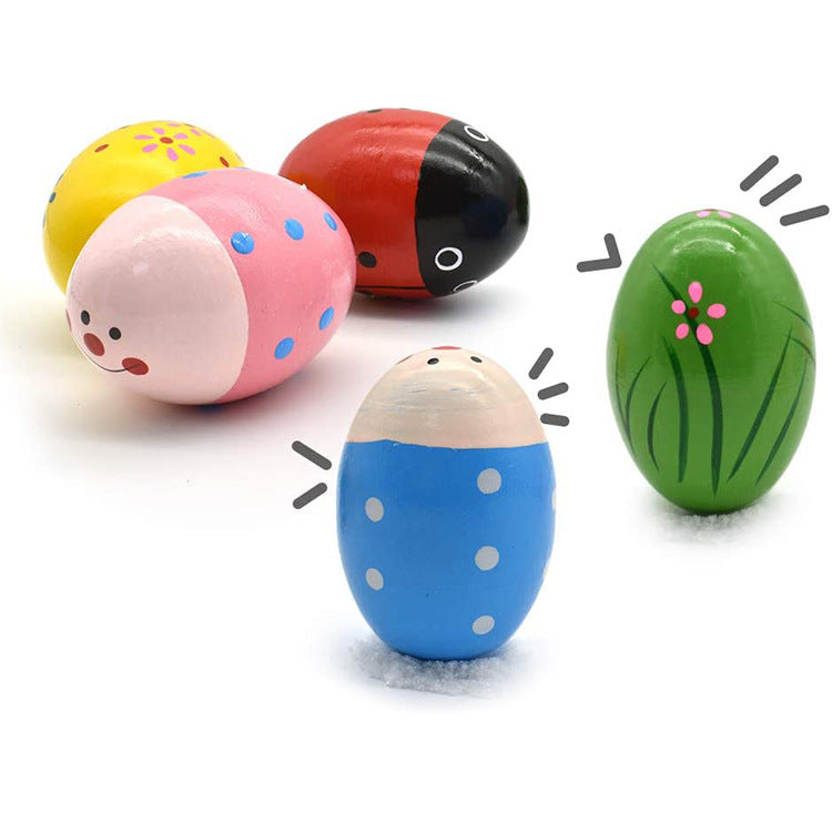 Wooden Percussion Egg Shakers Toy