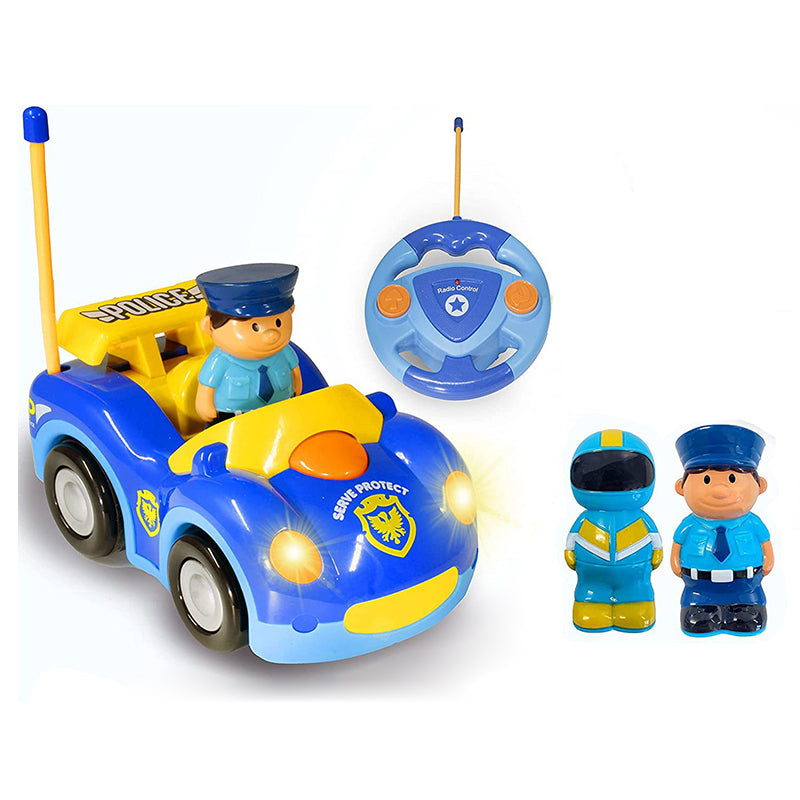 Remote Control Cartoon Police Car for Kids