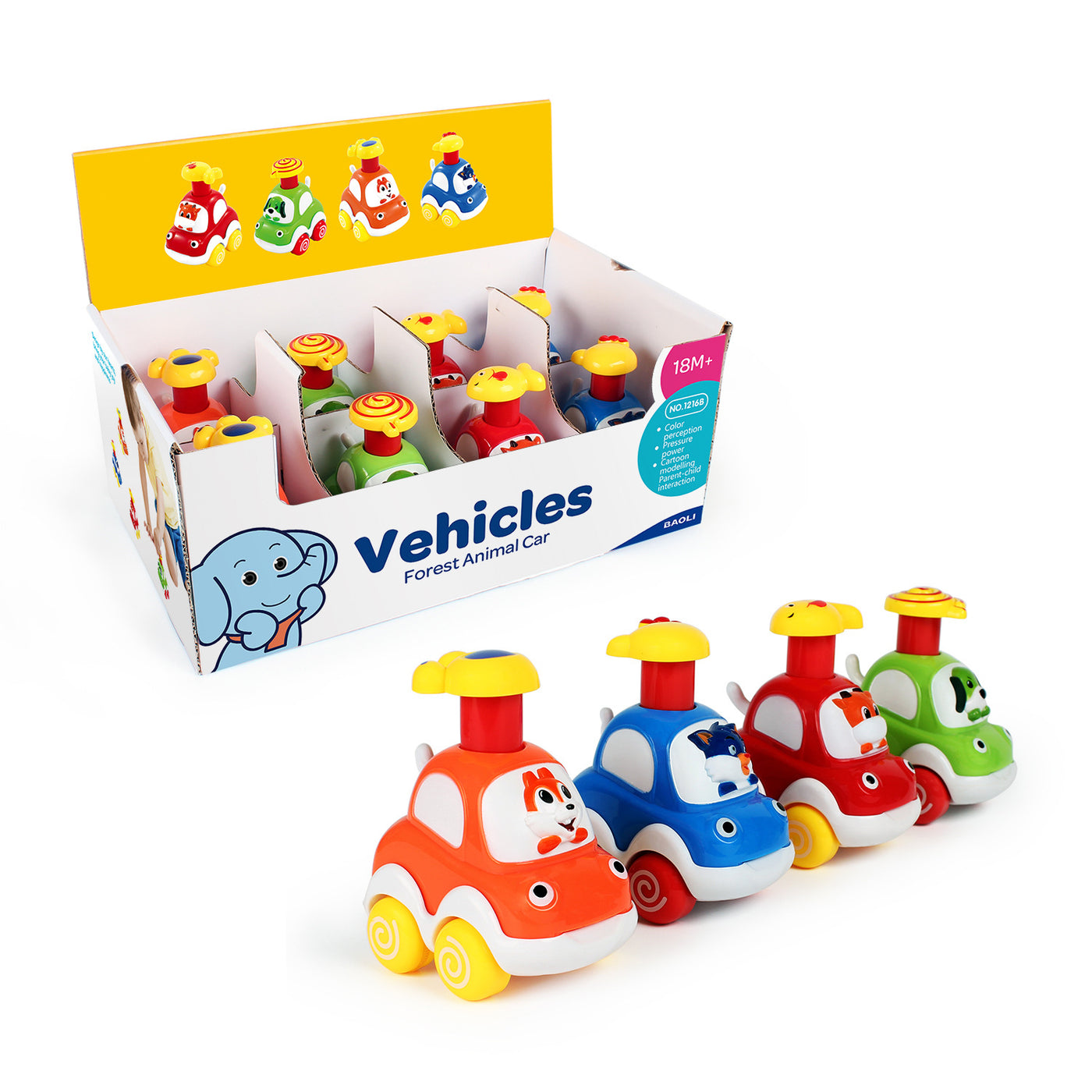 Animal Car Toys Pressure cartoon car (8 PCS)
