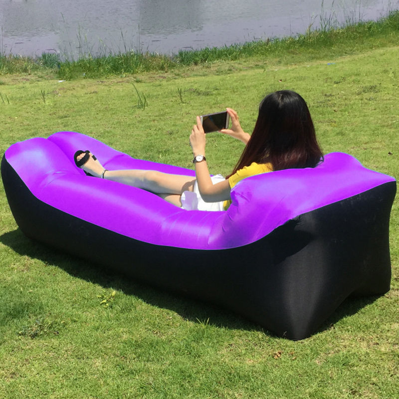 Portable Blue Self Inflatable Couch Lazy Air Sofa