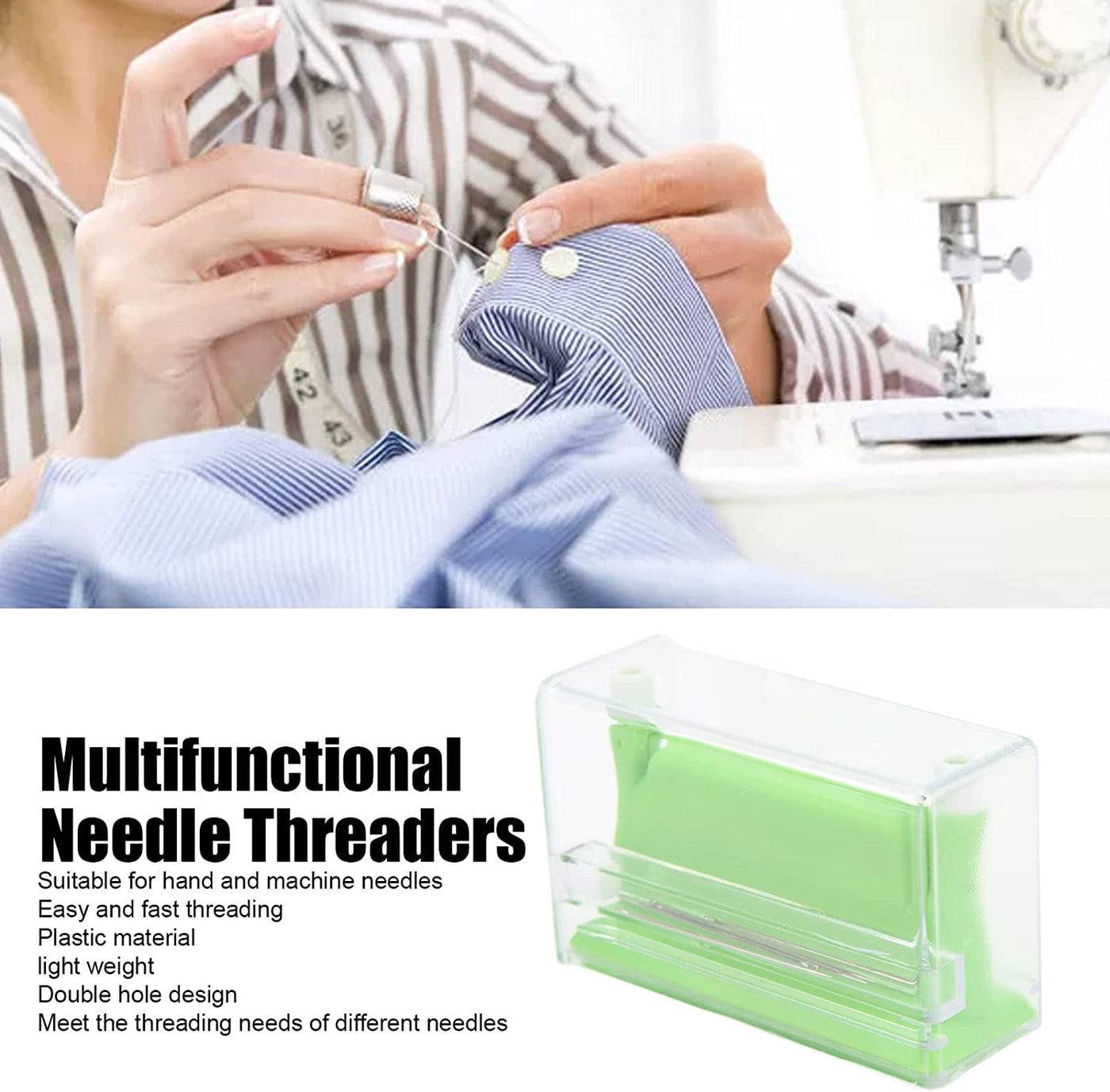 Multifunctional Double Hole Needle Threader