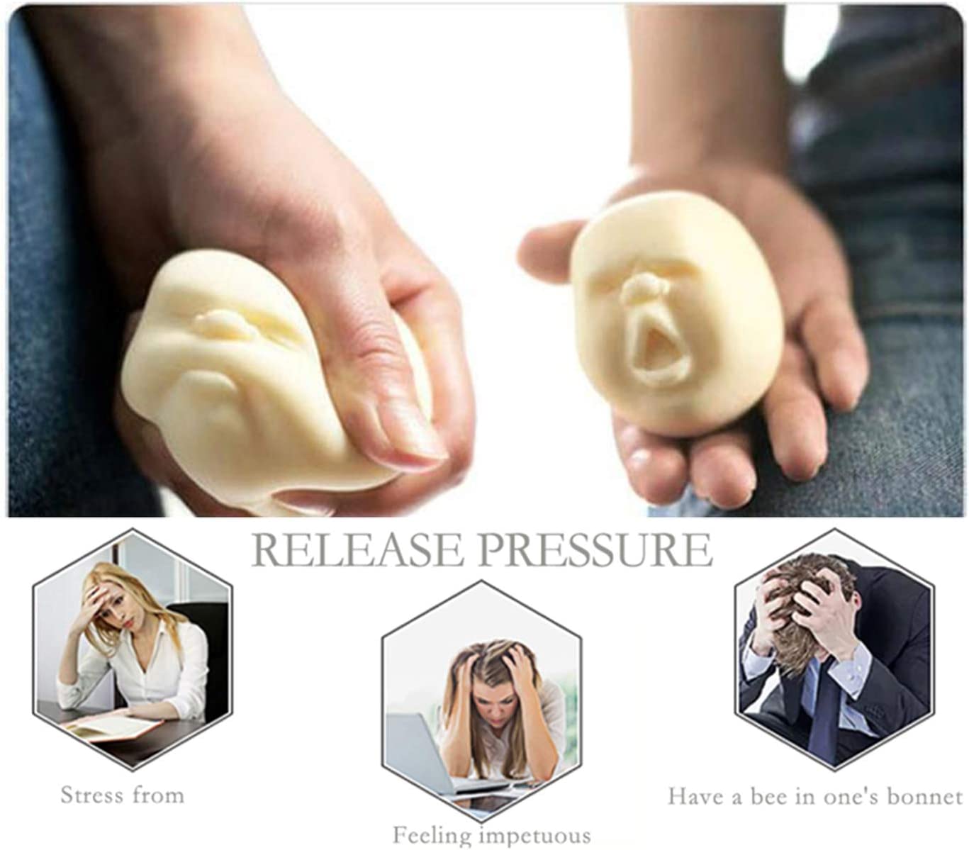 Squishy Toy Human Face Emotion Balls Stress Relief