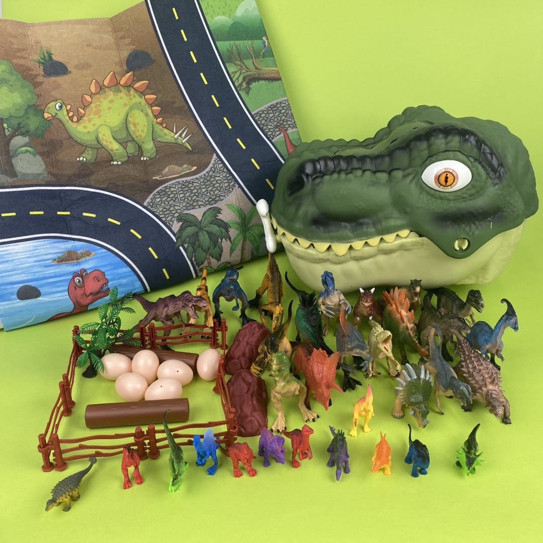Dinosaur Figures with Head Storage Box
