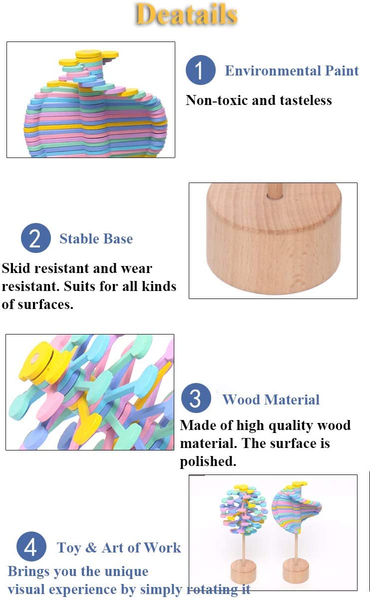 Wooden Spiral Lollipop Stress Relif Toy