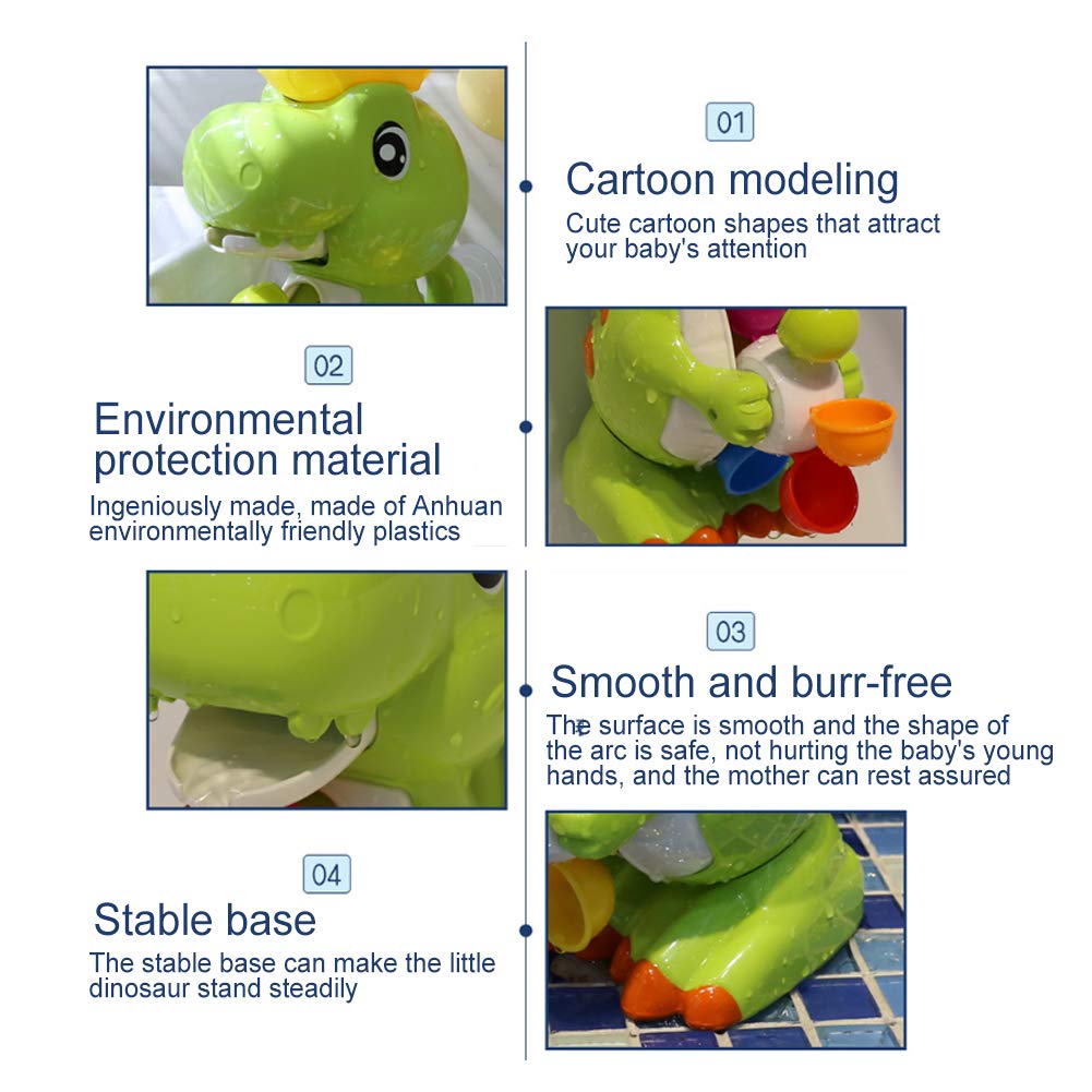 Cartoon Dinosaur Water Bath Toys