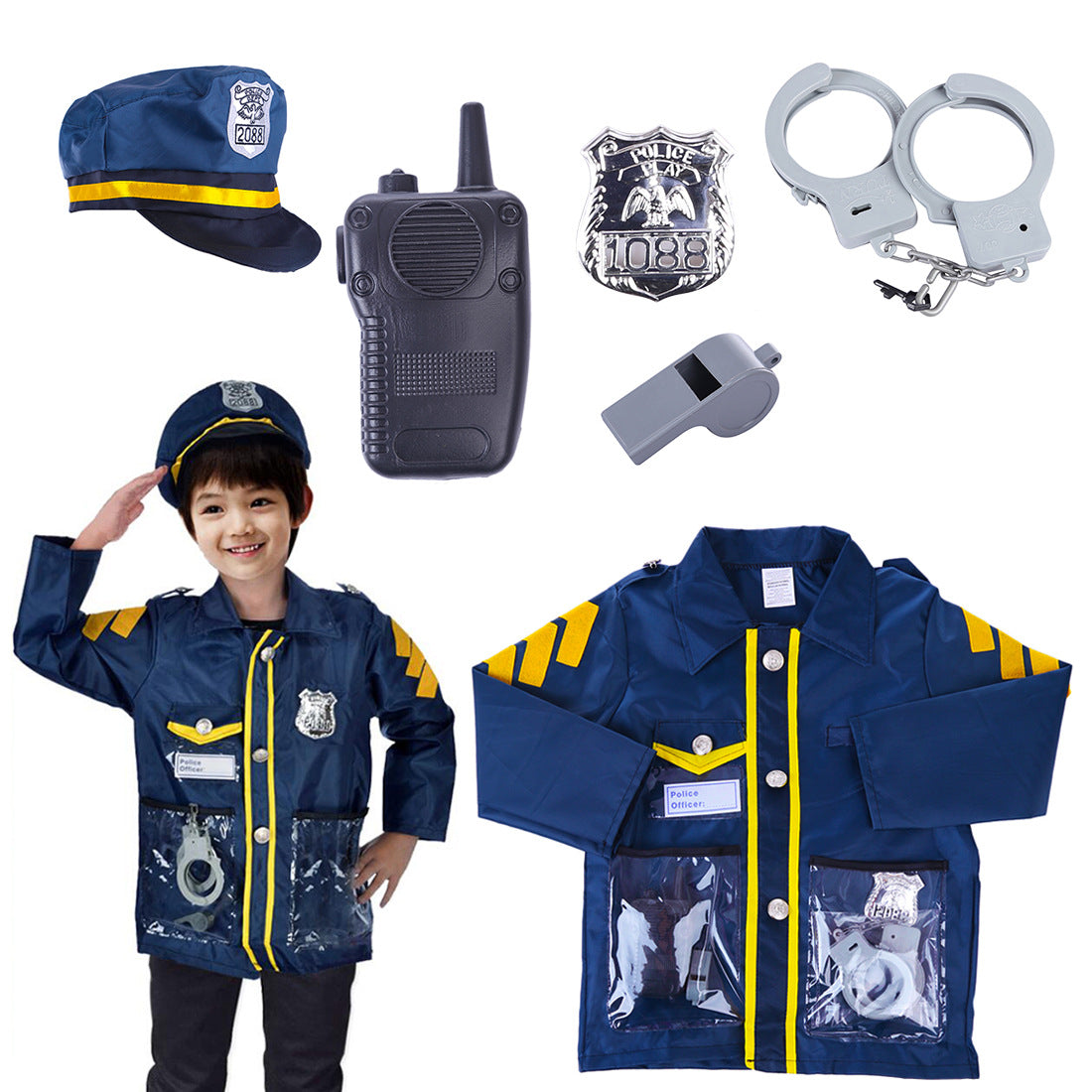 Police Costume for Boys Cop Up Set