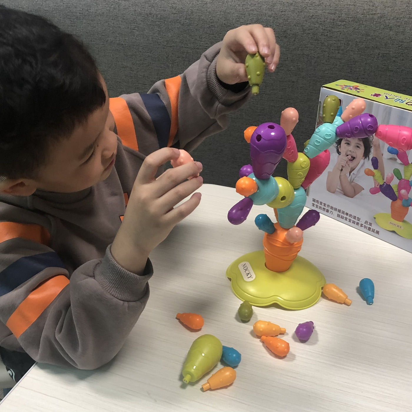 Montessori toys, Cactus Sorting Counting Toys