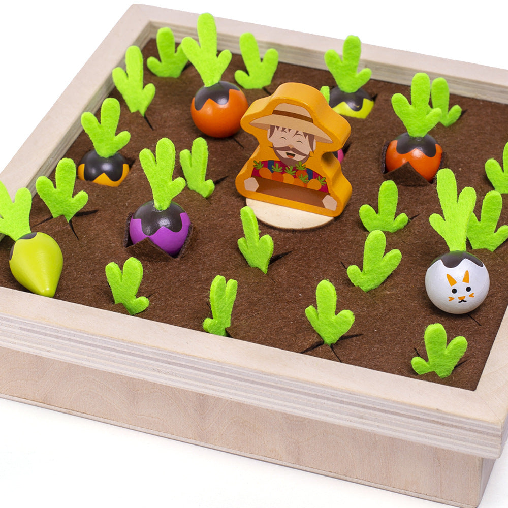 Wooden Vegetables Memory Board Game Toys