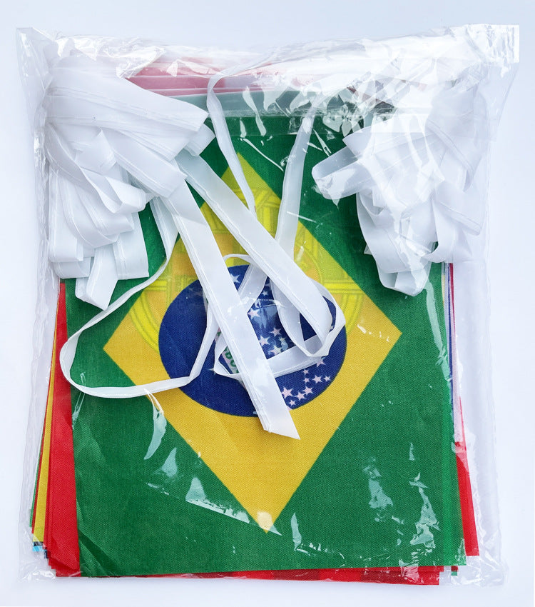 2022 Soccer World Cup String 32 Countries Flag Bunting