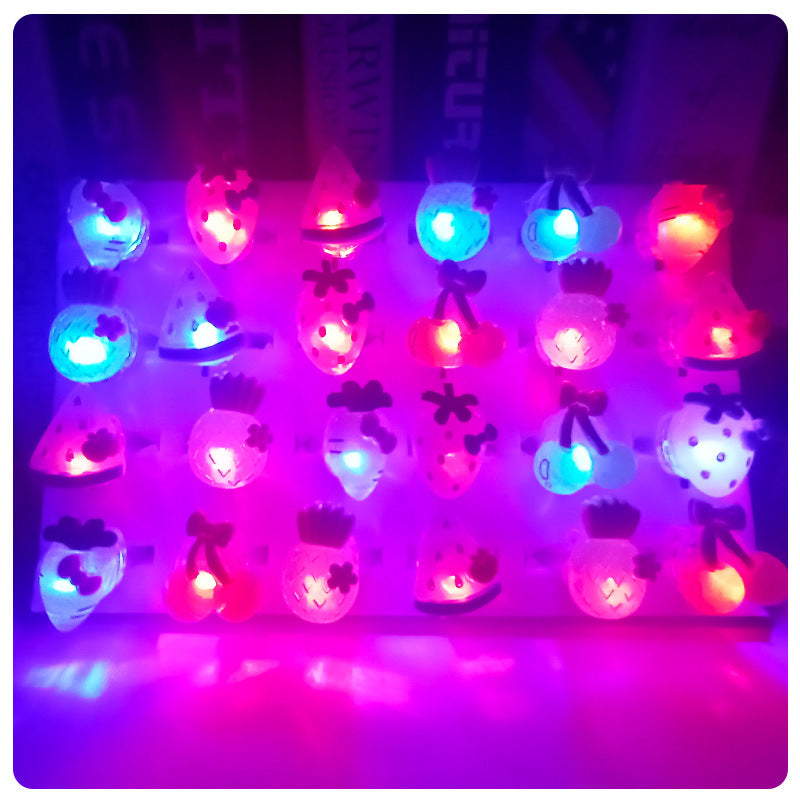 24 Pack LED Light Up Bumpy Rings Party