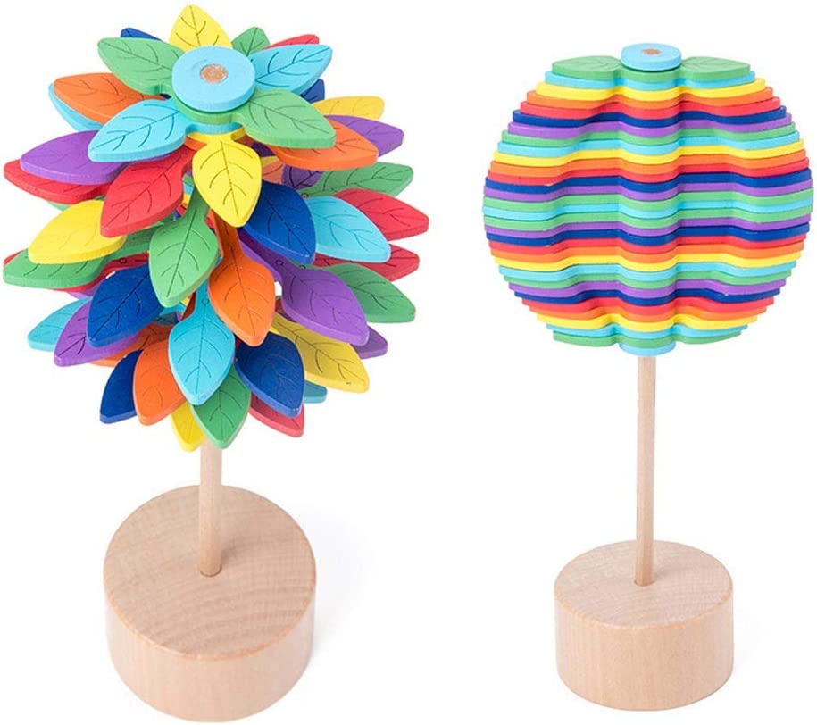 Wooden Spiral Lollipop Stress Relif Toy
