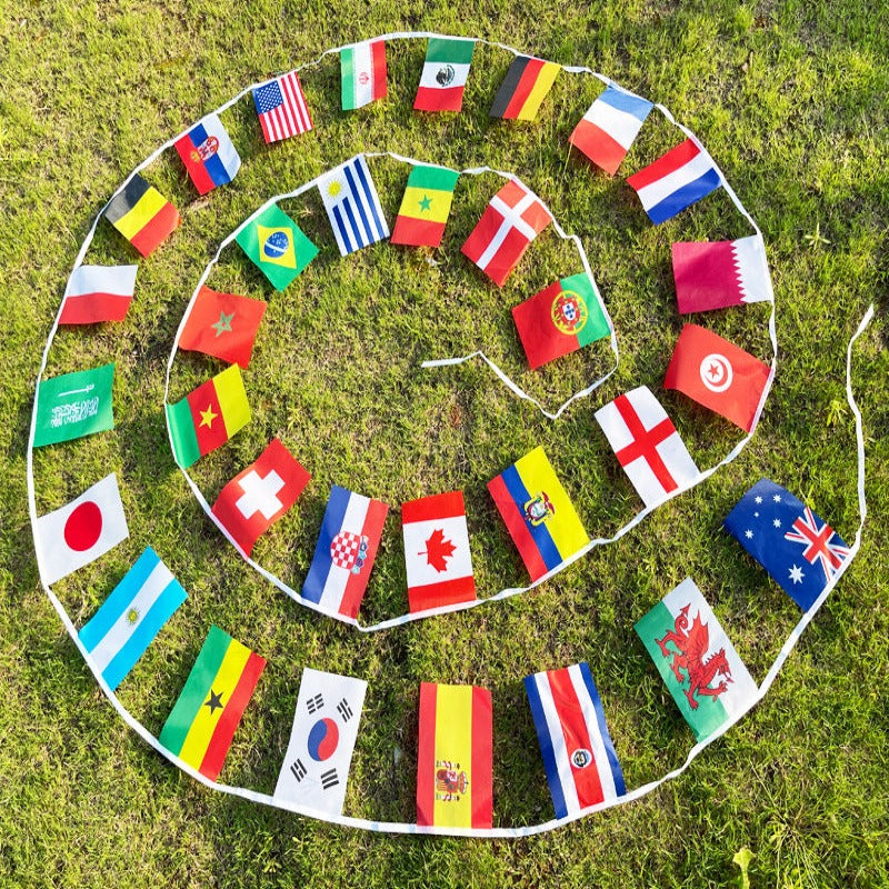 2022 Soccer World Cup String 32 Countries Flag Bunting