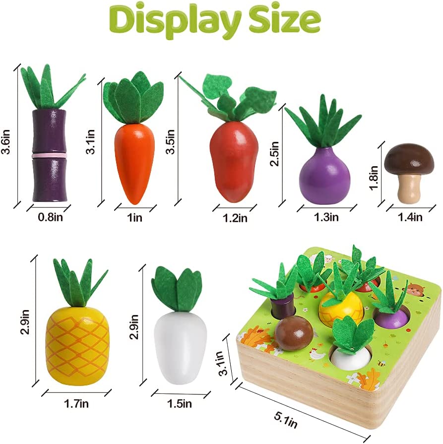 Montessori Toys, Wooden Farm Harvest Game Toys