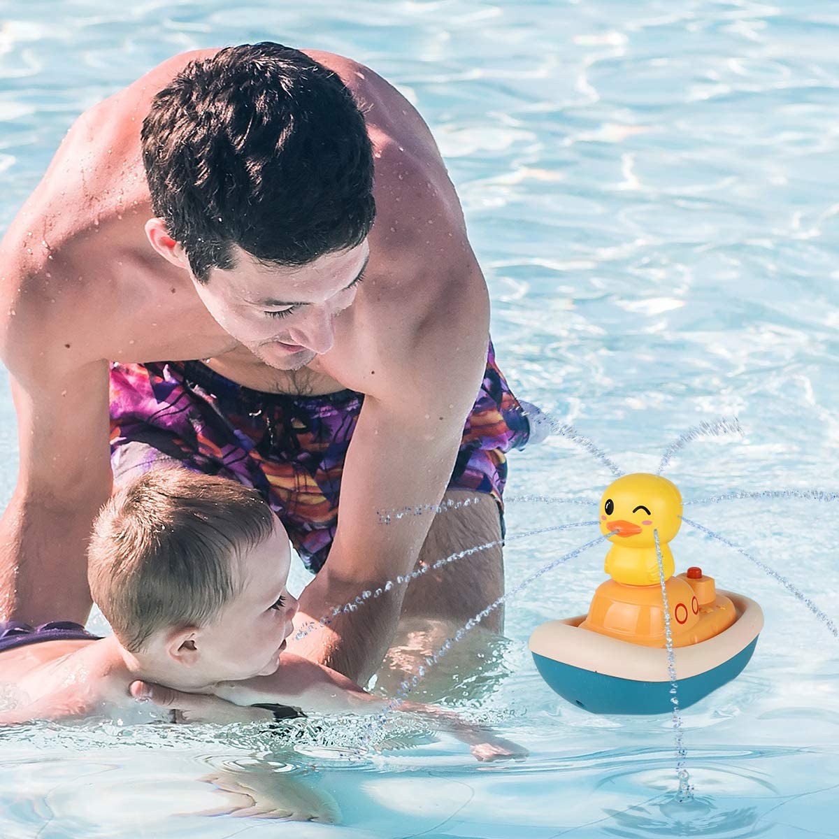 Rotation Water Spray Duck Toys for Kids