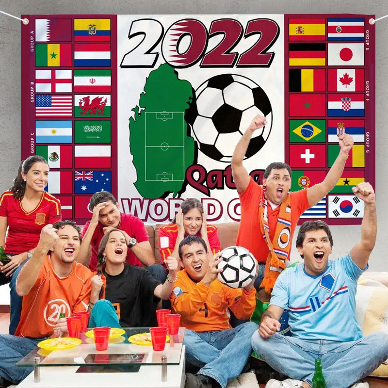 2022 World Cup Banner Background Soccer Themed