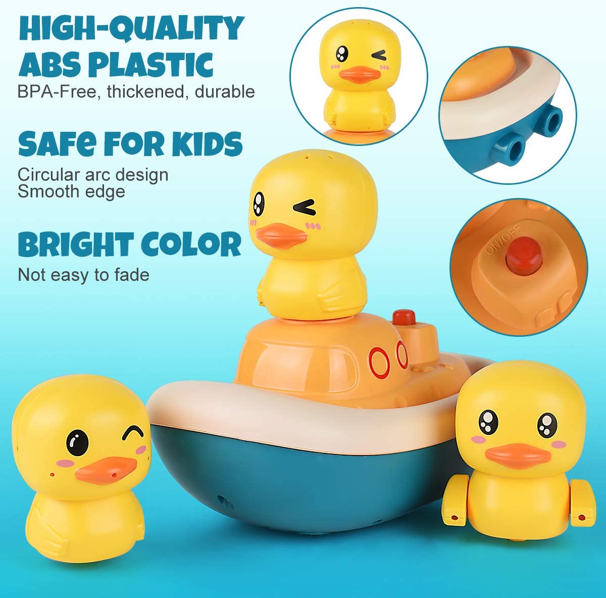 Rotation Water Spray Duck Toys for Kids
