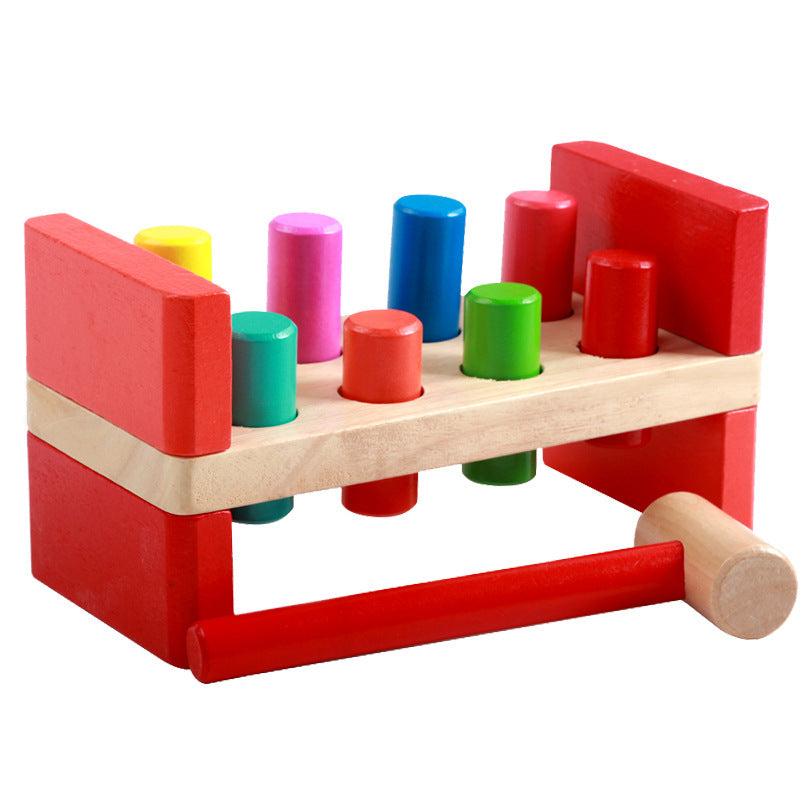 Montessori toys,Pounding Bench Wooden Toy