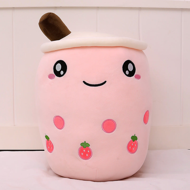24cm Soft Stuffed Pearl Milk Tea Cup Pillow